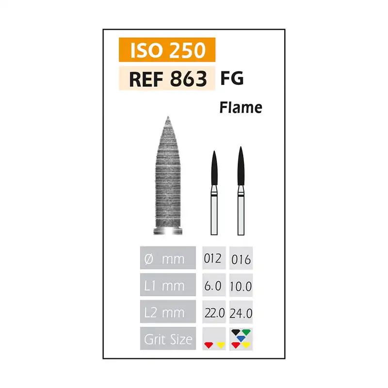 Diamond Burs FG ISO 863-314-504-016 Yellow Bader