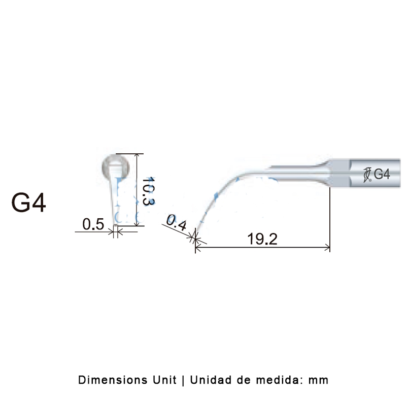 Woodpecker G4 ultrasonic tip compatible with EMS | Prophylaxis