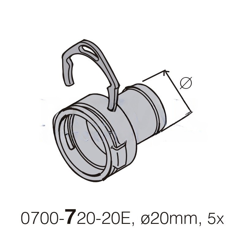 DürrConnect female to 20mm (K), 5 pcs