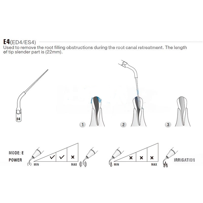 Woodpecker ES4 Ultrasonic Tip Compatible Sirona | Endo