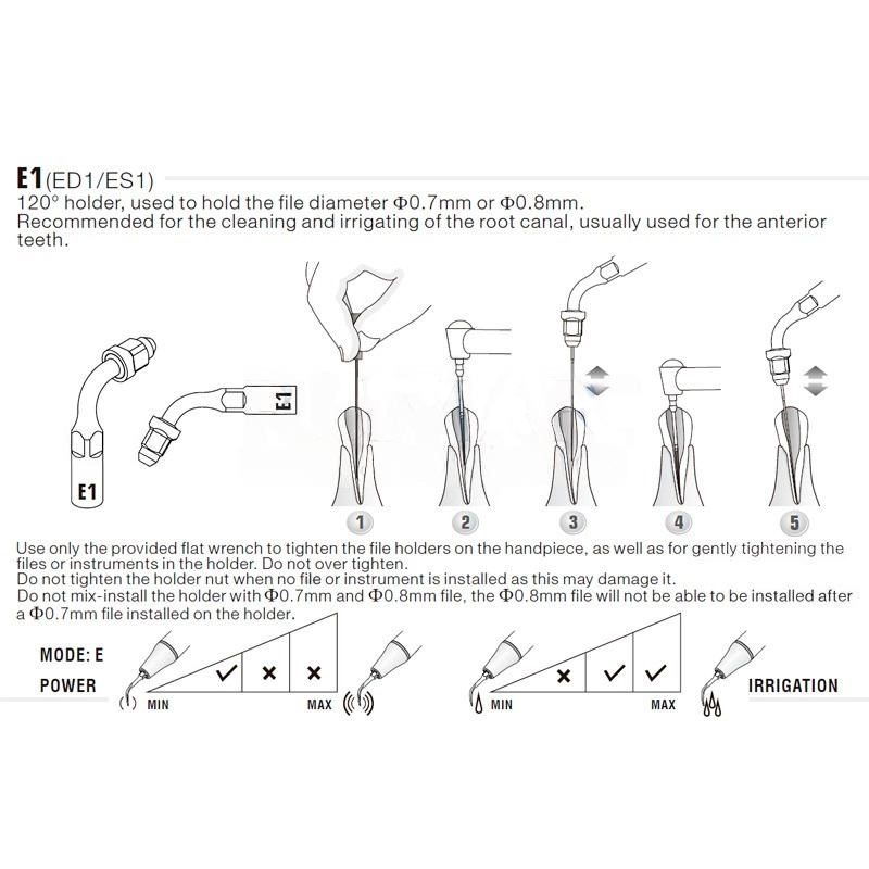 Endochuck Tip Ultrasonic Woodpecker ED1 Compatible With Satelec | Endo, Endochuck