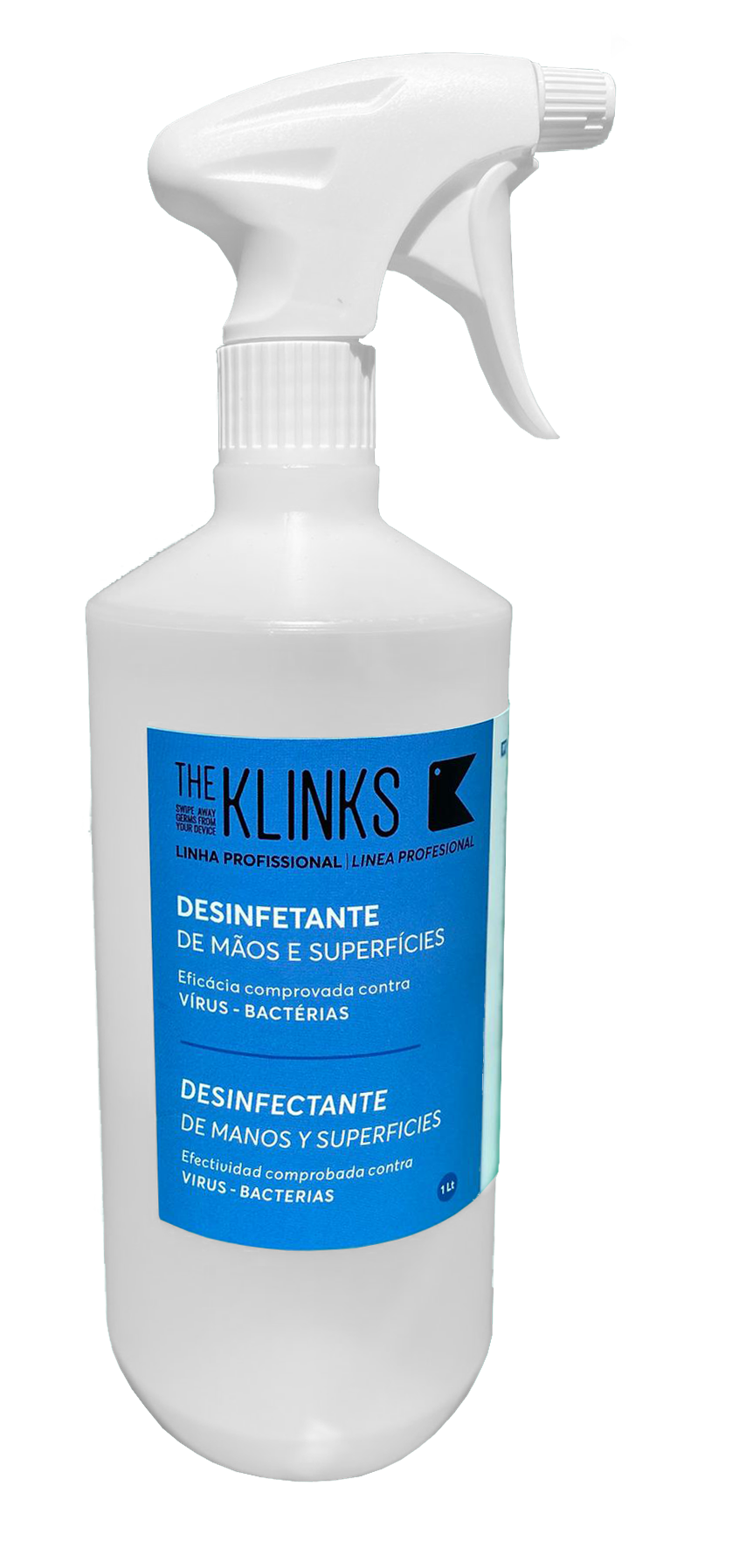 TOTAL DISINFECTANT KLINKS 2.0 – Surfaces, Skin and Hands