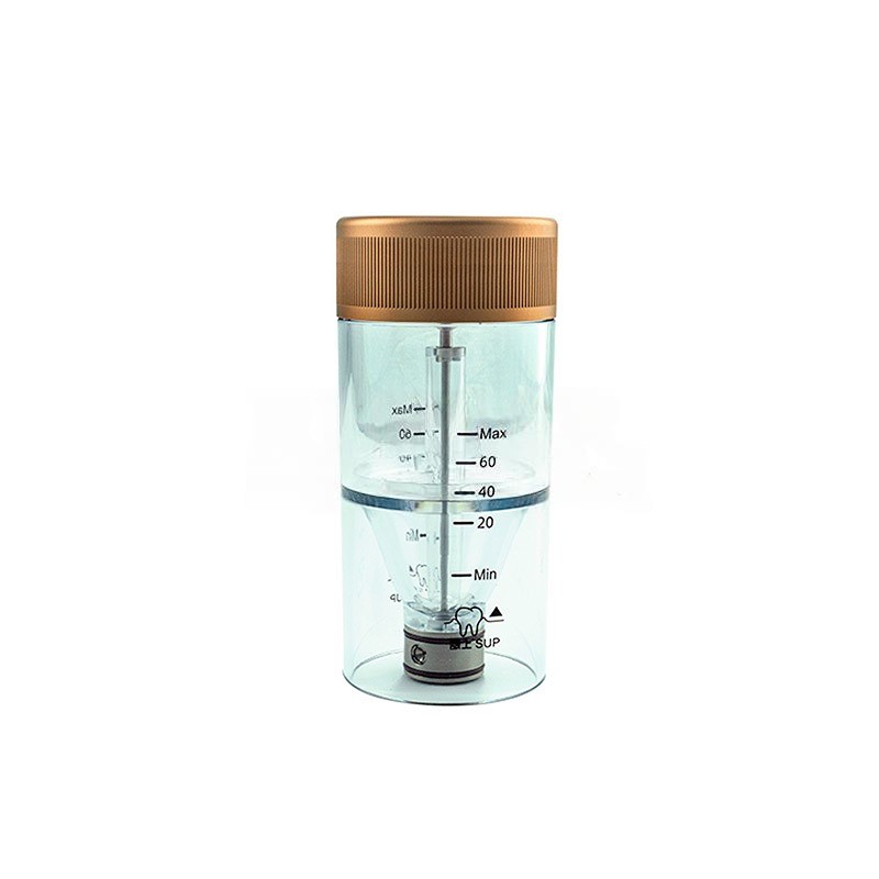 Tank / Reservoir with gold lid for Supragingival treatment powders | AP-B (Orange)