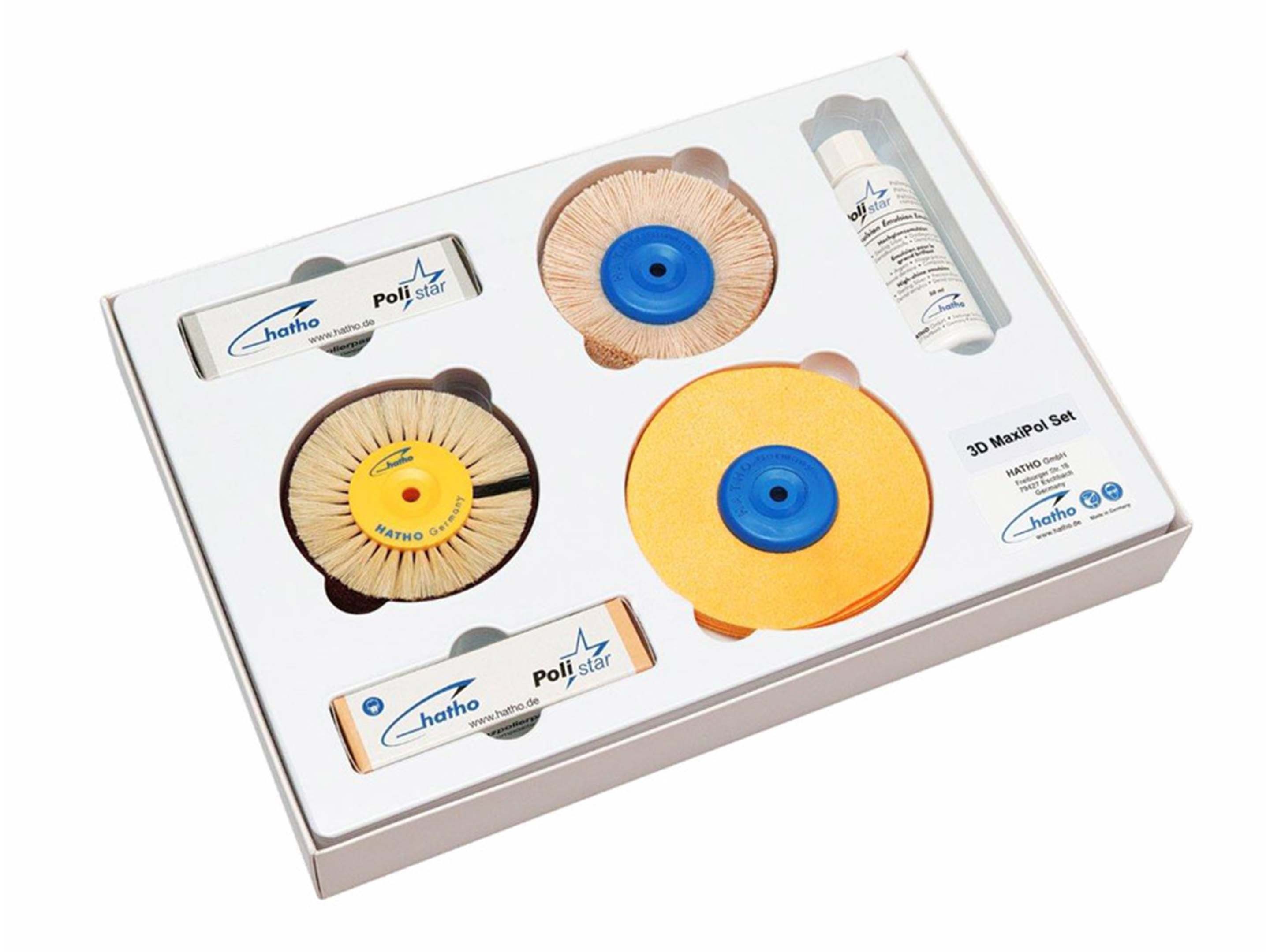 HATHO POLISHING SET FOR PROSTHESIS RESINS