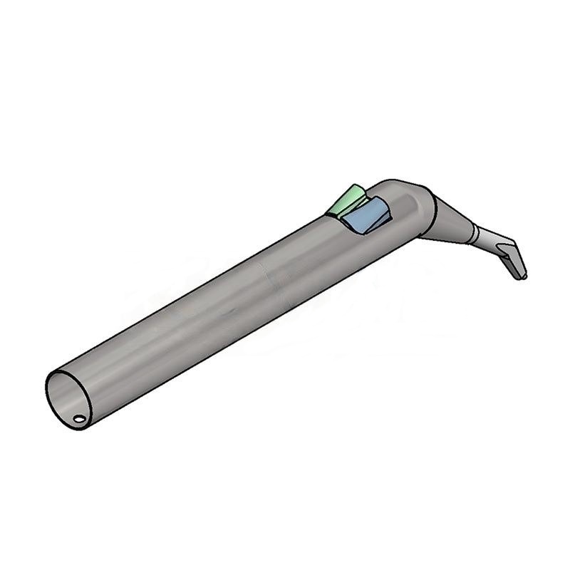 Complete housing Luzzani Minimate steel syringe, angled