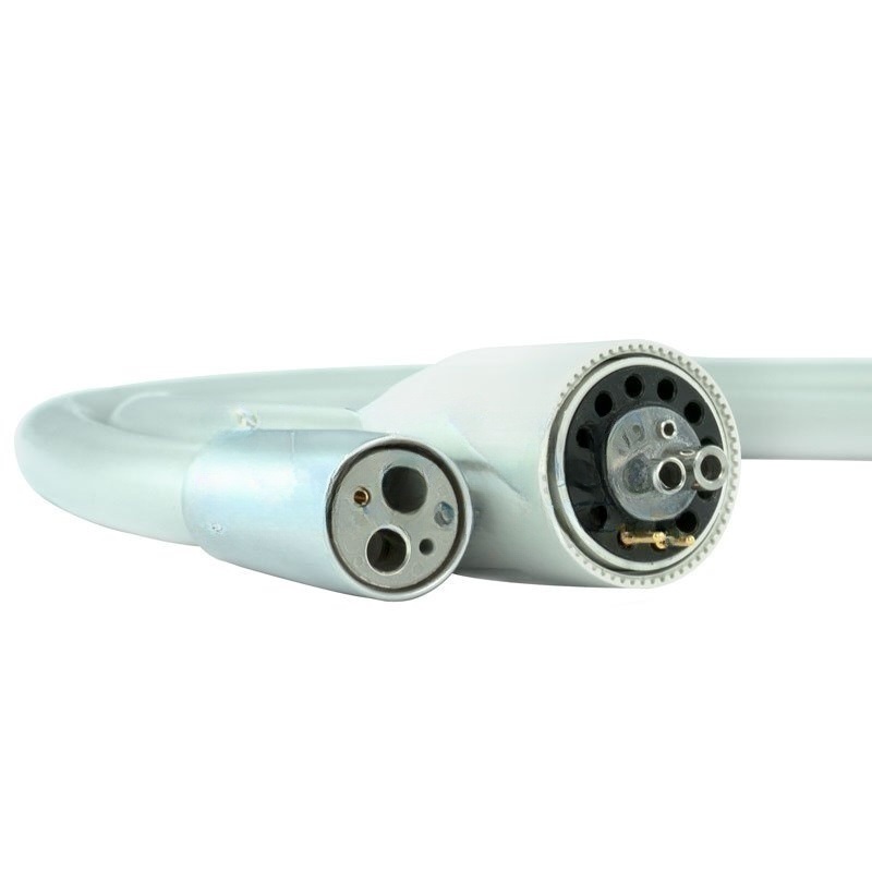 TKD Turbine Hose for KaVo with Light, 6 Holes, KaVo Connector 1057, 1058*, 1060, 1062, 1063, 1065, 1066, 1078, 1080 (*Except 1058 Primus Life) (Series 1), 135cm, Medium Grey