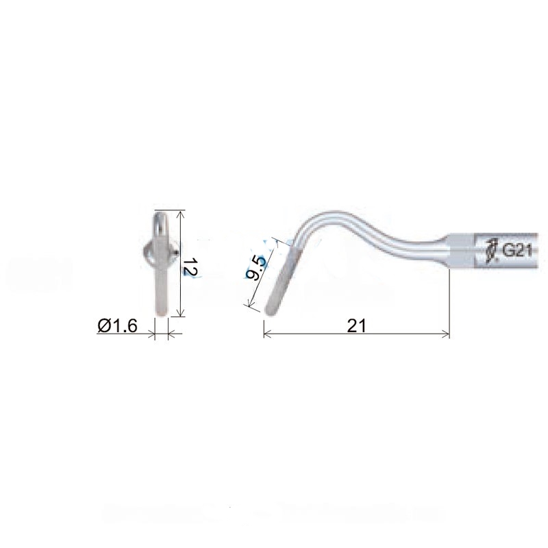 Ultrasound tip Woodpecker G21 compatible EMS | Prophylaxis, Diamond Carving