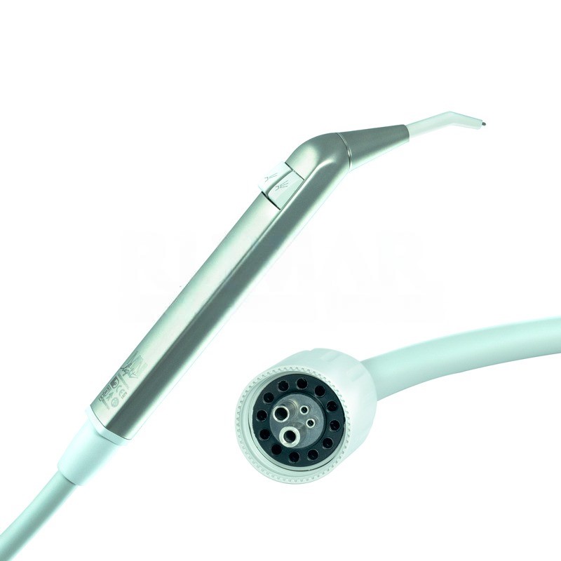 Luzzani Minilight Angled 6F Steel Syringe, CEFLA connector, 120cm, grey