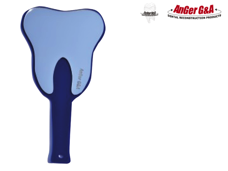 Toothed Mirror with Handle – Light Blue