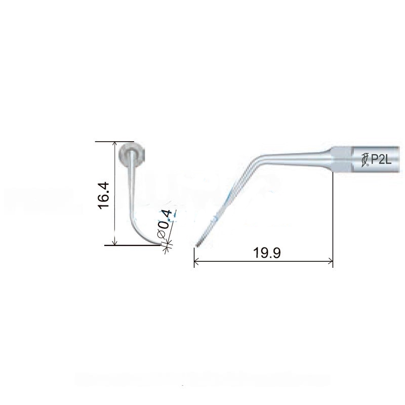 Woodpecker DTE PD2L ultrasonic tip Type S thread | Perio (left side)