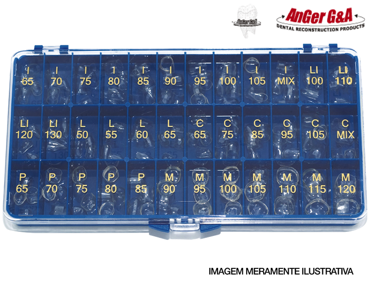 Acetate crowns - Anterior Kit 80