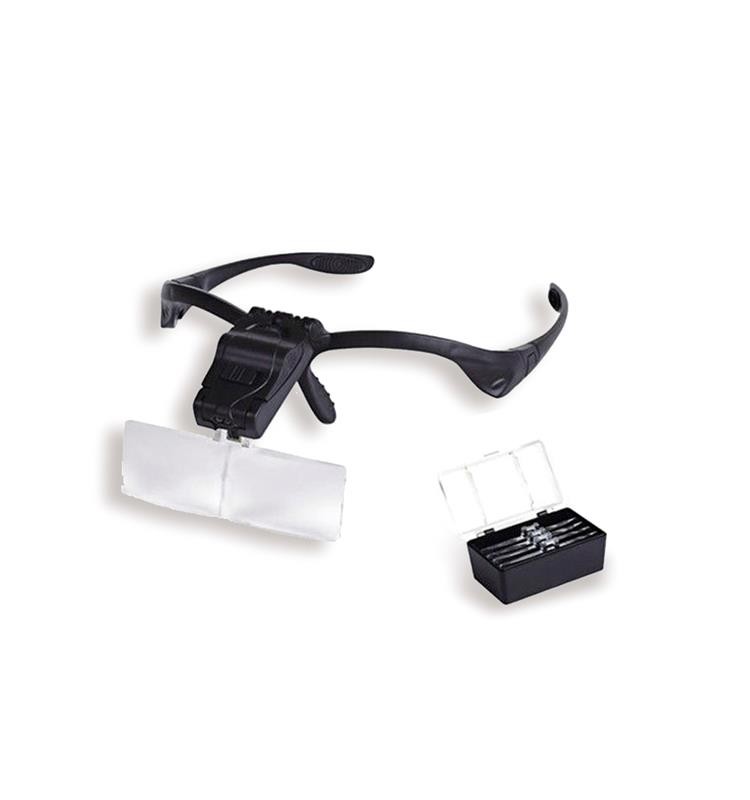BINOCULAR LOUPES WITH FRAME, LED AND 5 LENSES 1x-1.5x-2x-2.5x3.5x
