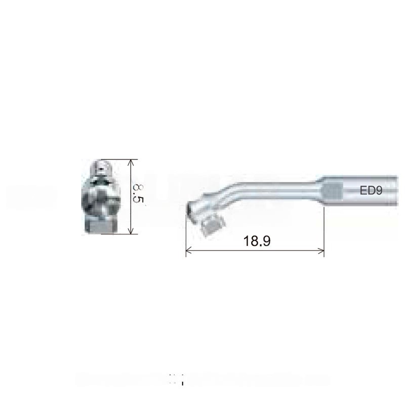 Woodpecker DTE ED9 ultrasonic tip compatible with Satelec | Endo, Caries treatment