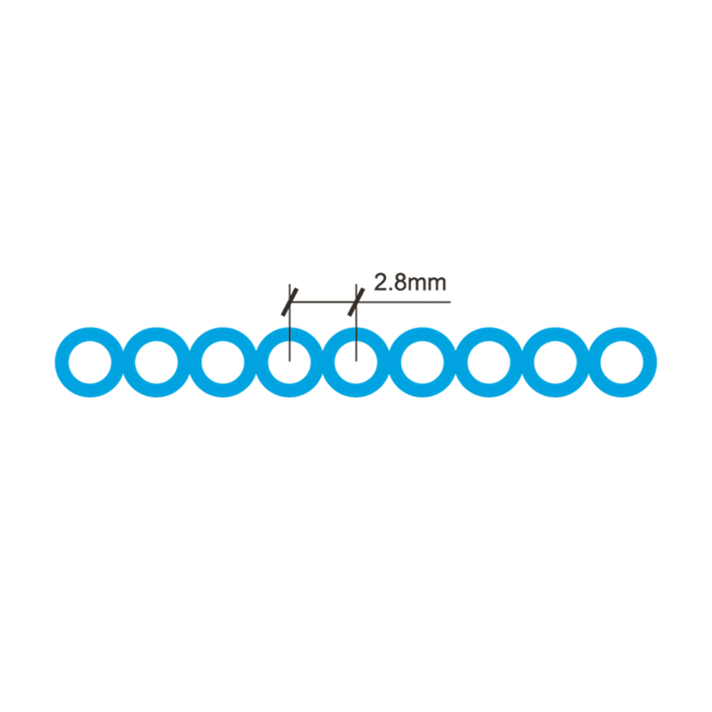 Straight chain elastics – Short – Light blue