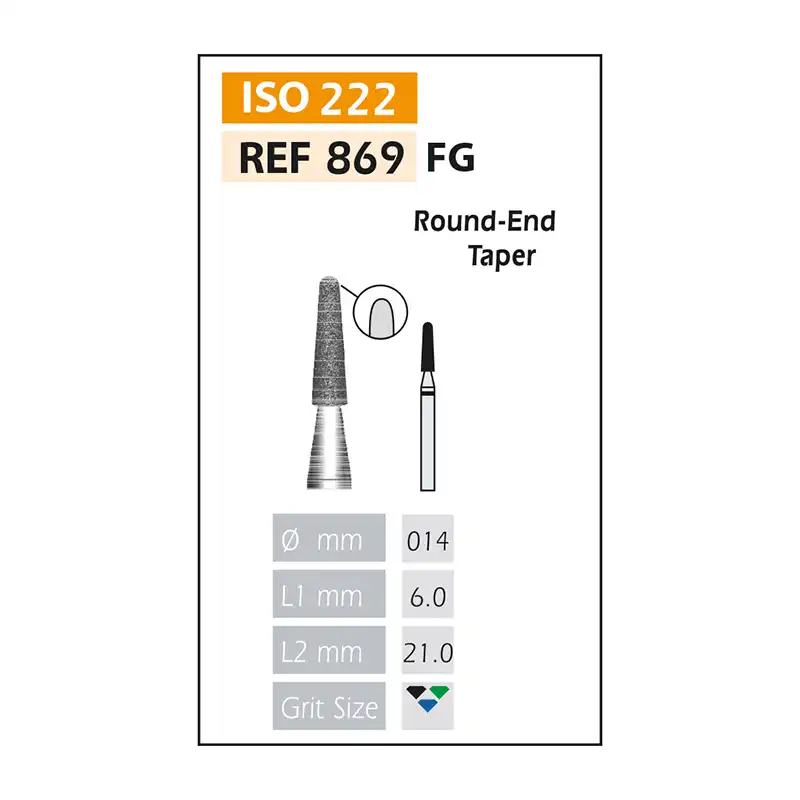 Diamond Burs FG ISO 869-314-524-014 Blue/Transparent Bader