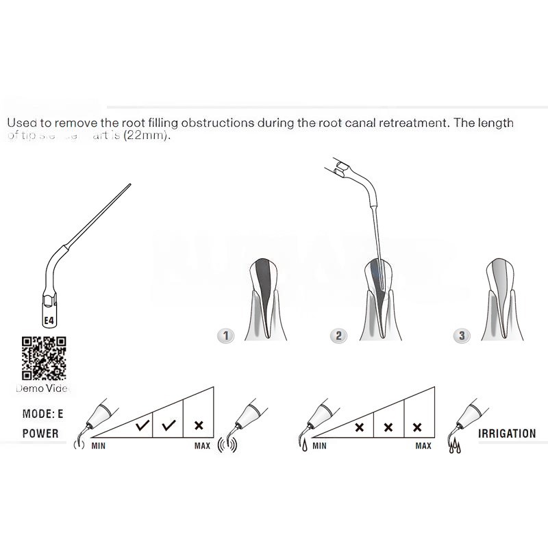 Ultrasonic tip Woodpecker ED4 compatible Satelec | Endo