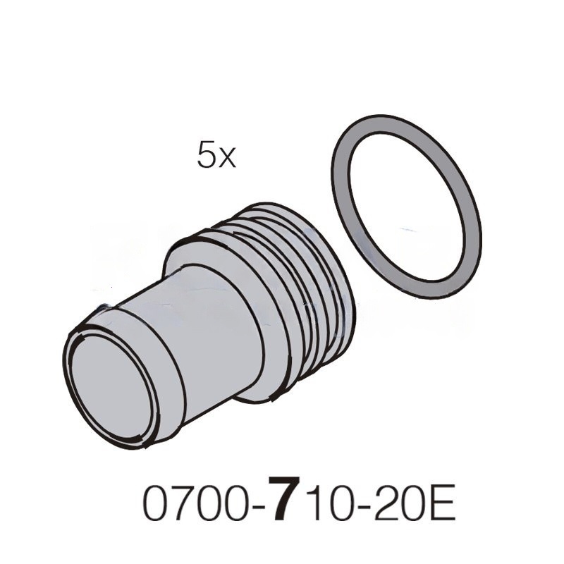 DürrConnect male to 20mm (K), 5 units