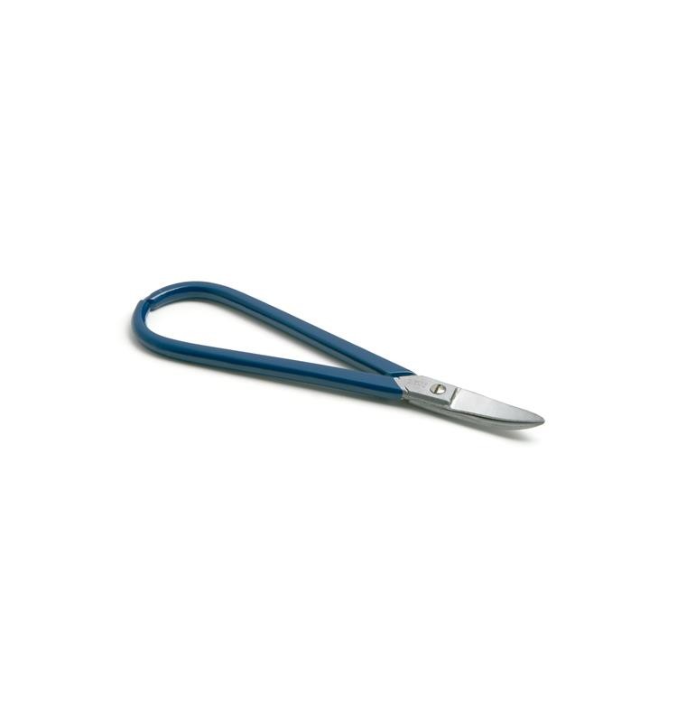 CURVED SCISSORS FOR WELDING 17 CM. BLUE HANDLE