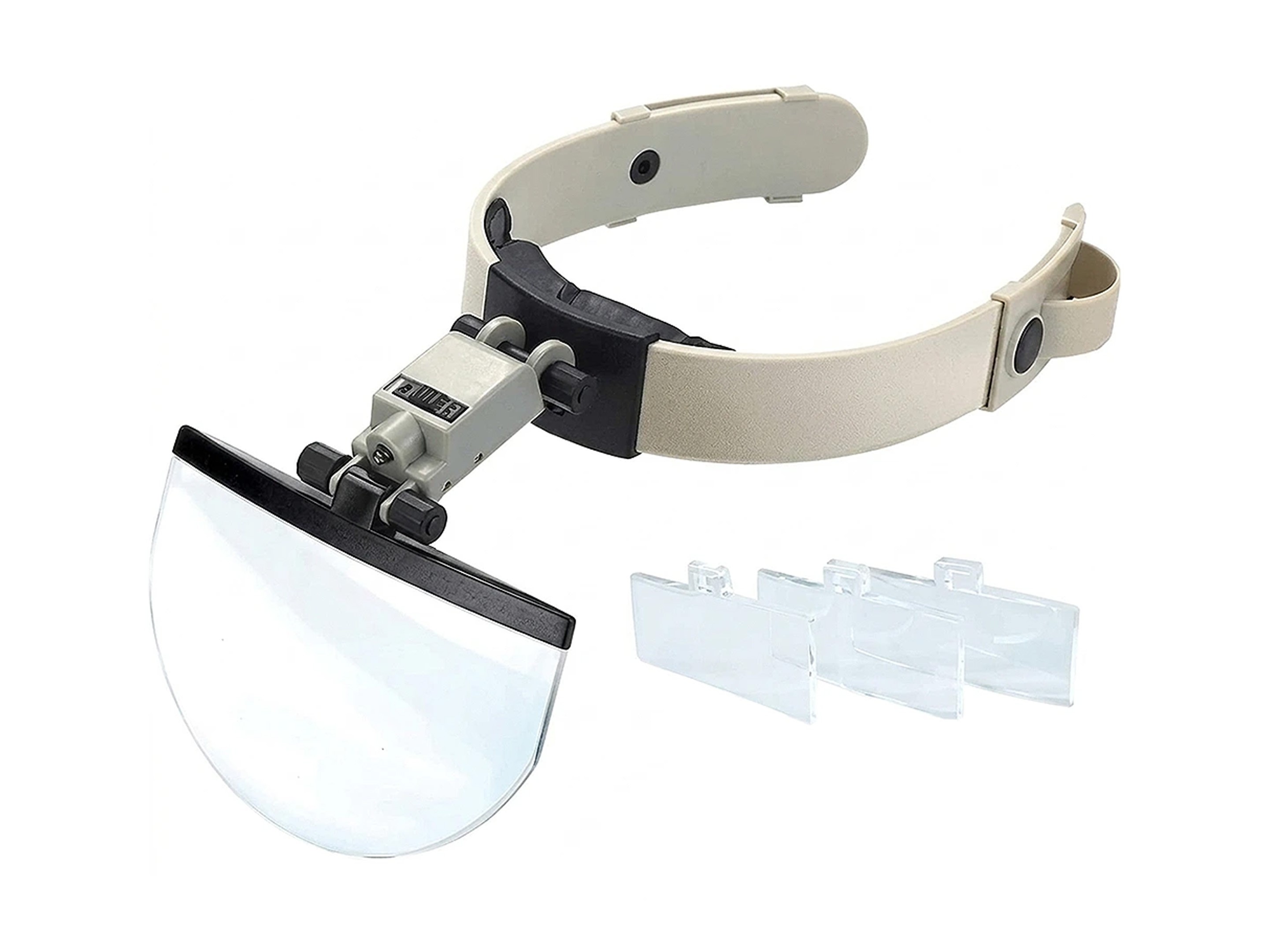 Binocular Headband Loupes with LED Light and 4 Lenses 1.5x-2x-2.5x-3.5x