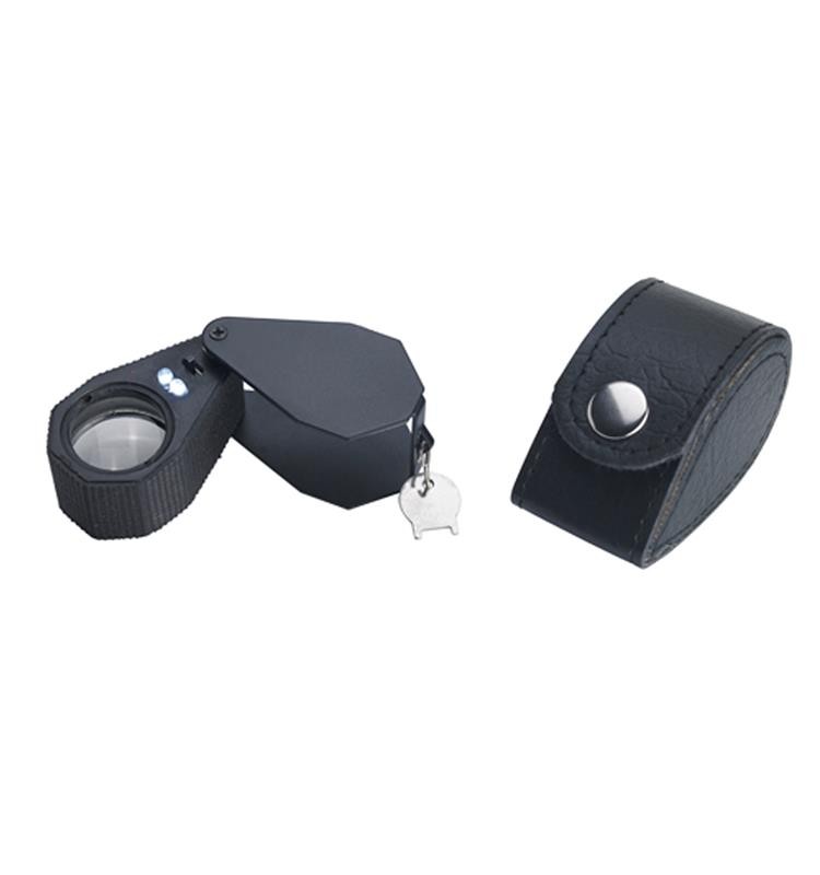 BLACK MAGNIFIER 10x WITH LED LIGHT