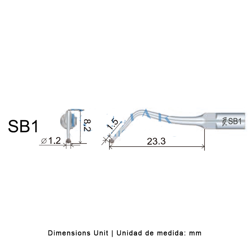Woodpecker SB1 ultrasonic tip compatible with EMS | Cavities, Diamond