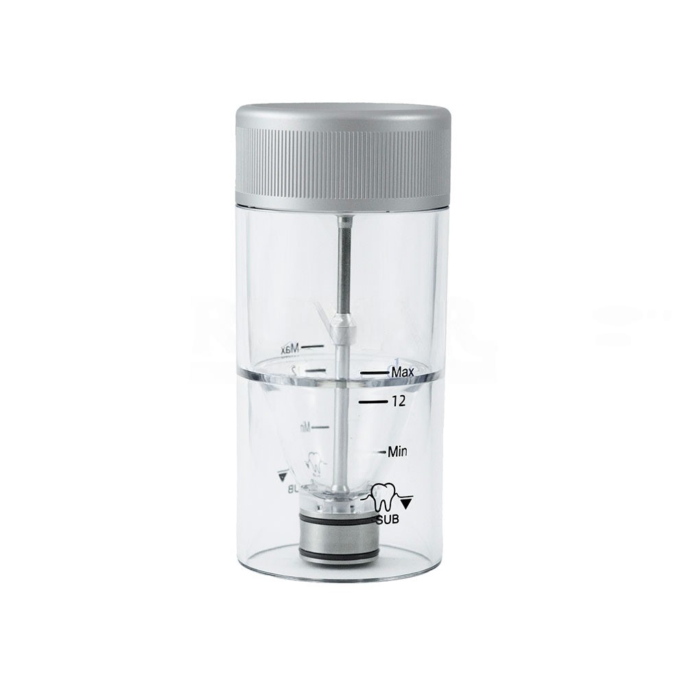 Tank/Reservoir for subgingival powder with silver lid: PT-A, AP-A and AP-B (White)