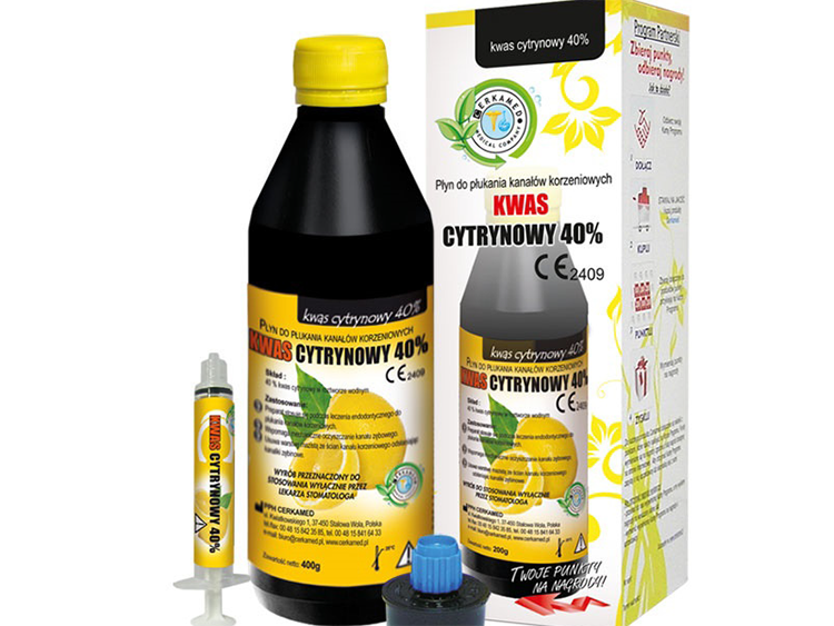 Citric acid 40%.