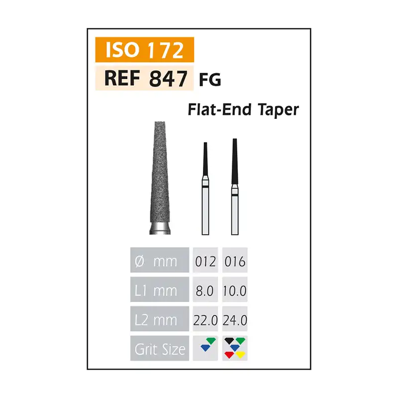 Diamond Burs FG ISO 847-314-524-016 Blue/Transparent Bader