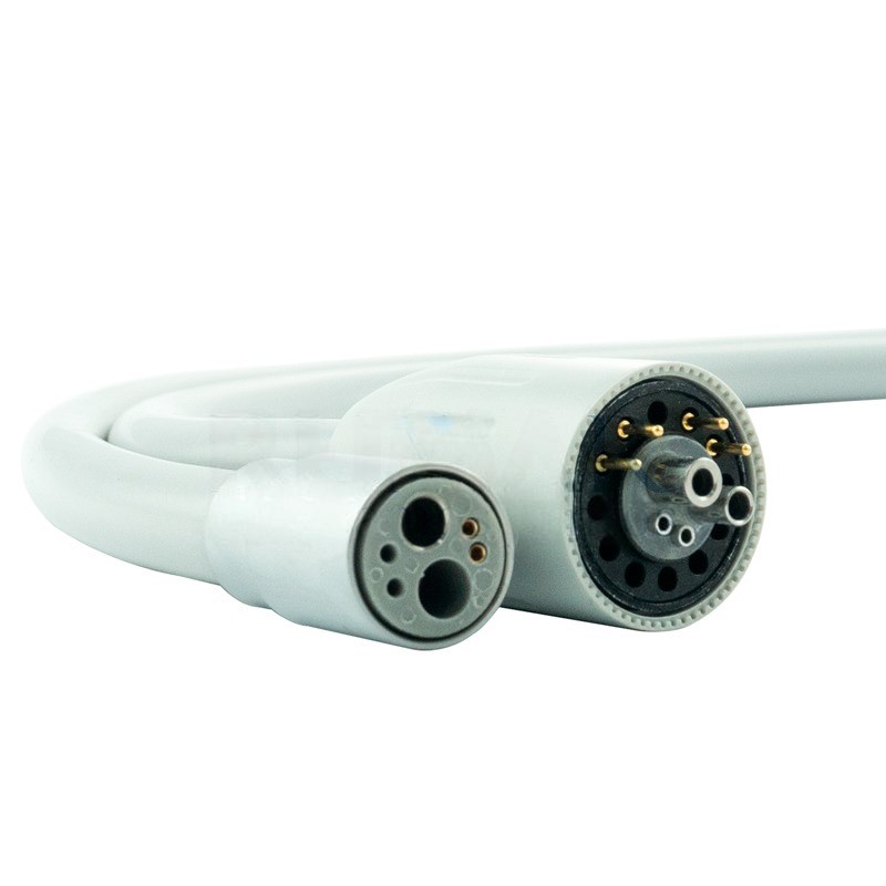 Midwest 4 turbine hose with light and spray regulator, 6 holes, connector for KaVo unit E30S, E30T, E50S and E70S, except E50T, E70T and E80T (Series 2: without magnetic sensor), 120cm, medium grey