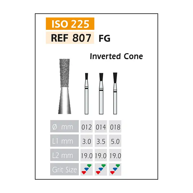 Diamond Burs FG ISO 807-314-514-014 Red Bader