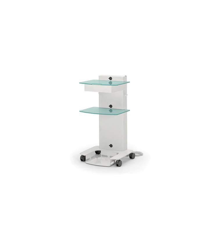 MOBILE CART MOD "C2RCHM" SURGERY TWO SHELVES GLASS AND DRAWER