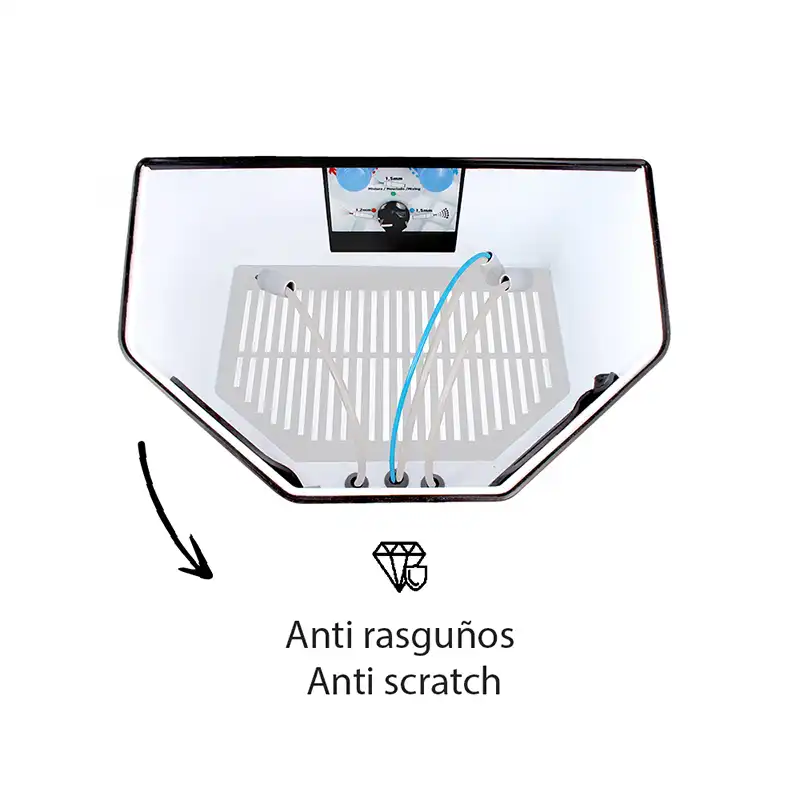 Turbo sandblaster with 2 cups and recycling Bader