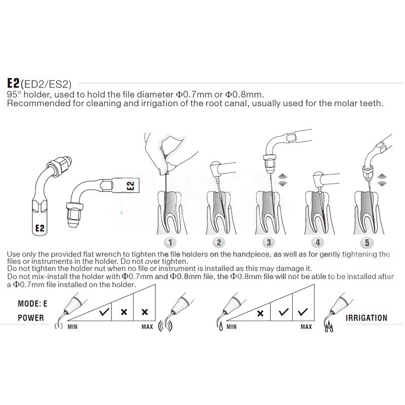 Endochuck tip ultrasonic Woodpecker ES2 compatible SIRONA | Endo