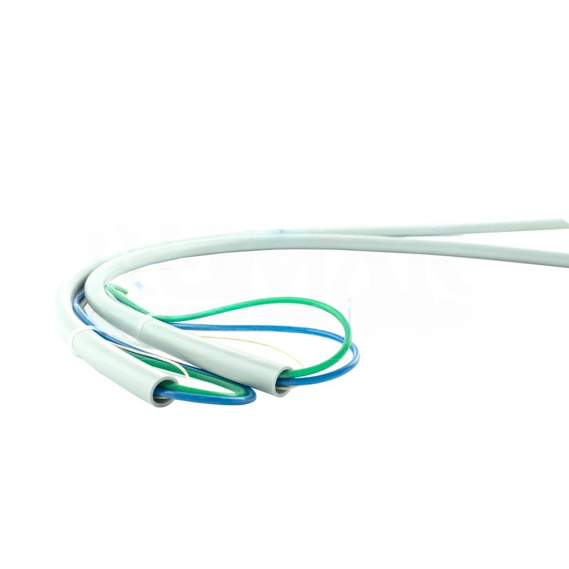Syringe hose without light, open end both ends, 160cm, dark gray