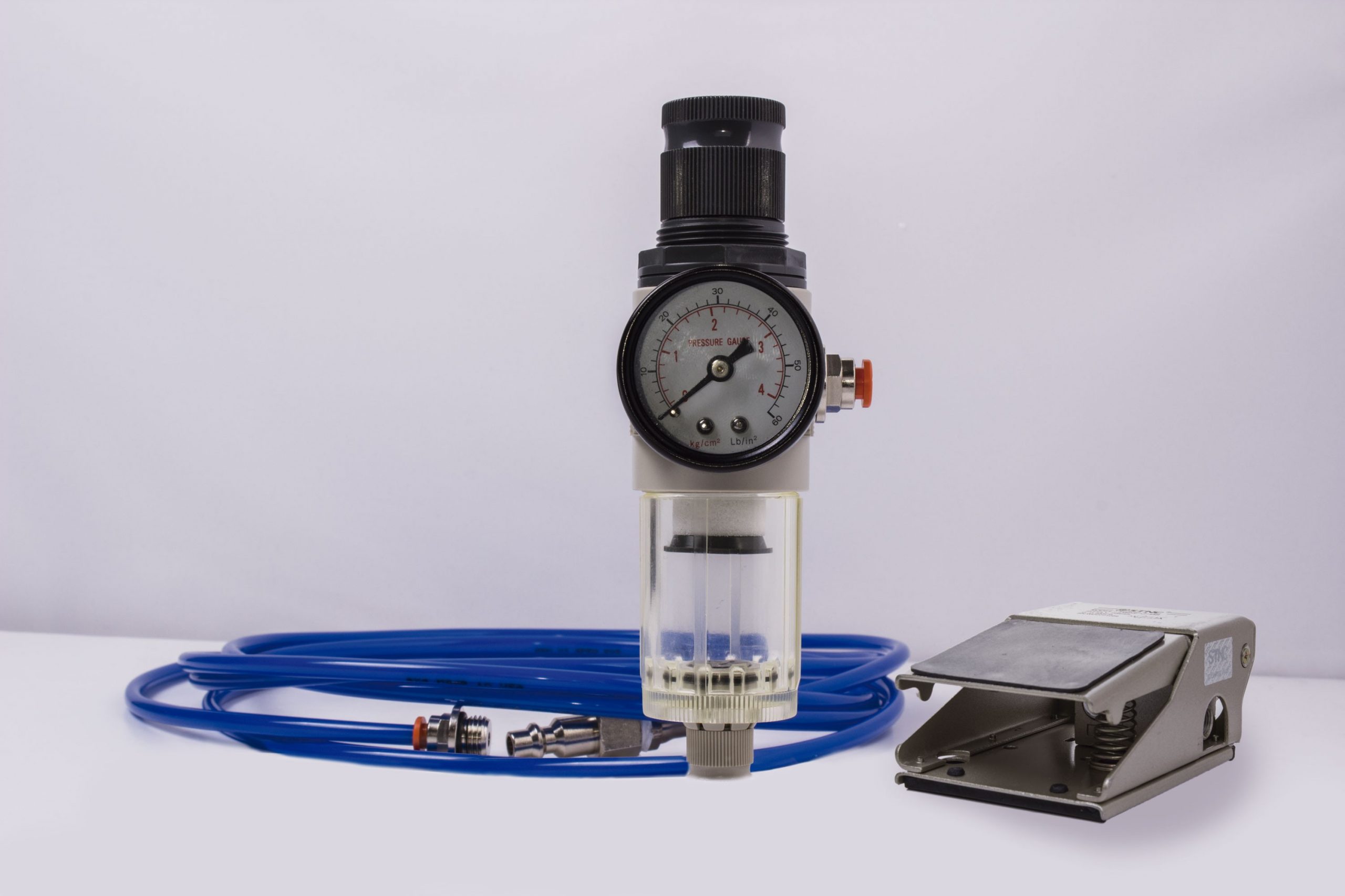 Pressure Gauge Regulator with Filter + Hose + Bader Pedal