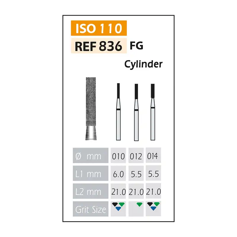 Bader Green FG Diamond Burs ISO 836-314-534-012