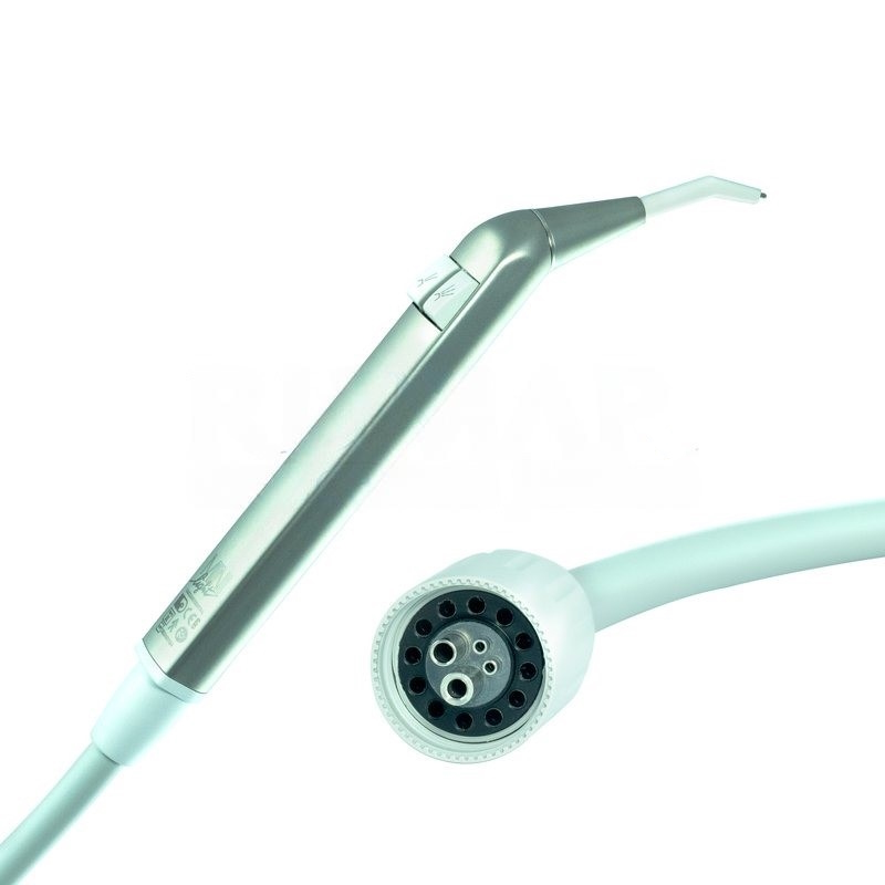 Luzzani Minilight Angled 3F Steel Syringe, CEFLA connector, 120cm, grey