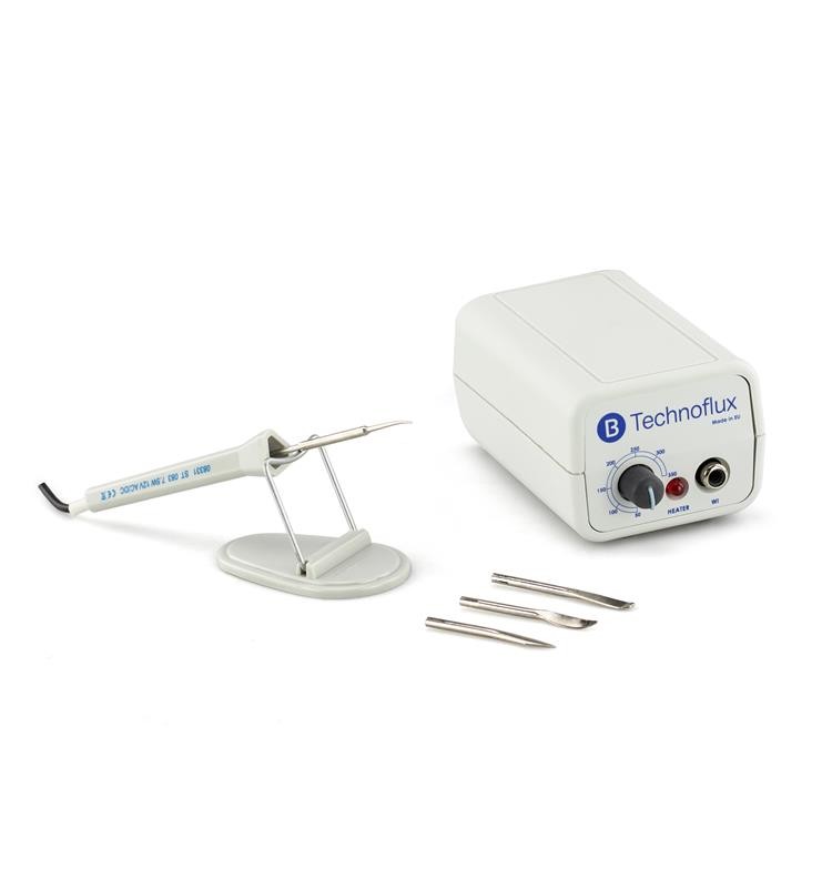 WAX SOLDERING IRON/ELECTRIC SPATULA WITH 4 TIPS TECHNOFLUX