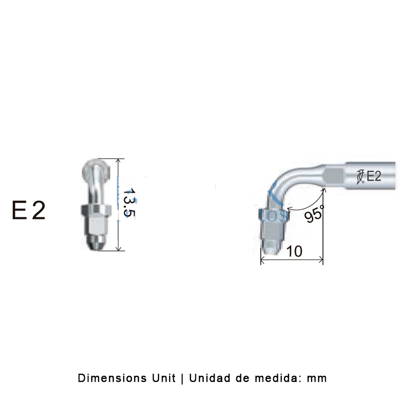 Woodpecker E2 Endochuck ultrasonic tip compatible with EMS | Endo, Endochuck