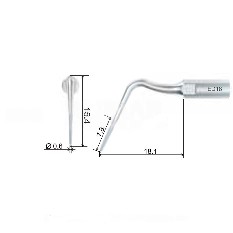 Woodpecker DTE ED18 ultrasonic tip compatible with SATELEC | Endo