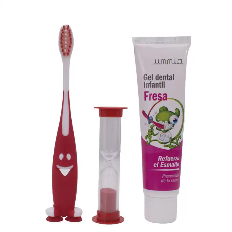 Children's Toothbrush Case with Hourglass and Toothpaste Bader