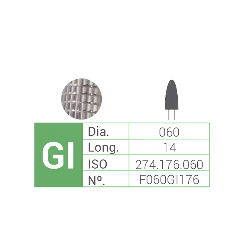 Tungsten Carbide Bur F060GI176 ISO.500.104.274.176.060 Bader