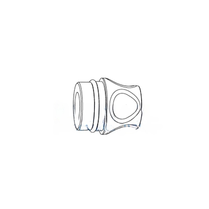 Dürr suction terminal for thick hose 68-38018