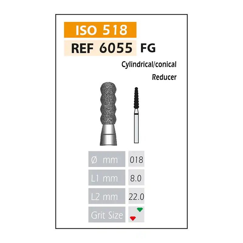Diamond Burs FG ISO 655-314-514-018 Red Bader