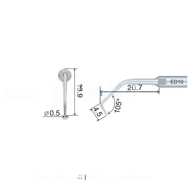 Ultrasonic Tip Woodpecker ED10 Compatible With Satelec | Endo